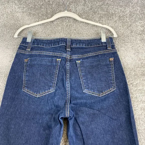 DKNY Jeans Straight Leg Women's 6 Blue Dark Wash Denim Mid Rise - Picture 4 of 9